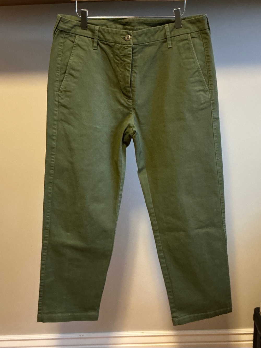 American Giant Olive Green Straight-Leg Chino Trousers